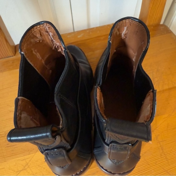 Coach Black Leather Heeled Buckle Boots 6.5 - Picture 10 of 10